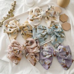 Large Bow Knotted Spring Clips Ladies Three Layer Chiffon Handmade Hair Clip Head Jewelry Girls Fashion Hair Accessories