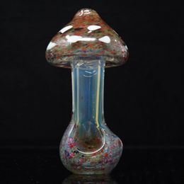 Latest Colourful Pipes Mushroom Pyrex Thick Glass Bowl Smoking Tube Handpipe Portable Handmade Dry Herb Tobacco Oil Rigs Philtre Bong Hand Holder