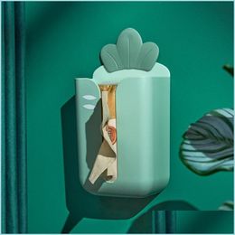 Tissue Boxes Napkins Box Cute Holder Wall Mounted Organiser Container Countertop For Kitchen Bathroom Room Drop Nerdsropebags500Mg Dhxno