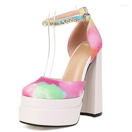 Сансовые сексуальные высокие каблуки Смешанные цвета шелковая лодыжка для столовой туфли Женская свадебные насосы для вечеринки. Большой размер 11 12