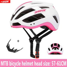 Cycling Helmets BATFOX Bicycle Helmet Men Women Cycling Helmet MTB Bike Helmet Pink Mountain Road Cycling Outdoor Sports Ultralight helmets T220921