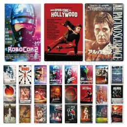 Vintage Movie Metal Painting Poster Plaque Metal Classic Movie Iron Wall for Bar Pub Man Cave TV Film House Decor Tin Sign Size 30X20CM