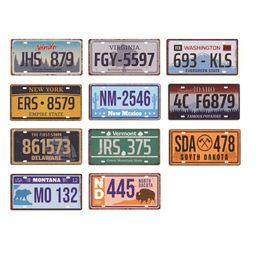 Metal Painting Retro Licence plate tin painting home bar decoration painting creative American wall hanging Living Room decor Size 30x15cm