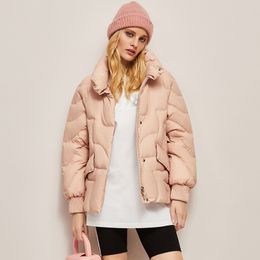 Winter Women Duck-down Down Jacket Loose Clothing Outerwear Short Style Winter Coats for Womens aaw