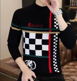 Men's Sweaters Pullovers Knitted Streetwear Brand Designer Oversized Harajuku O Neck Dress Men Clothing