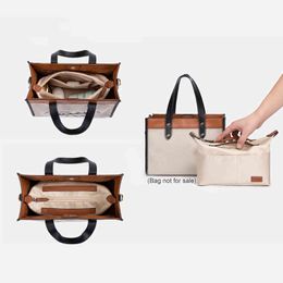 Bag Organiser Evening s Purse Insert Nylon Makeup Liner With Zip Women's Luxury Handbag Tote Shaper Storage For FIELD TOTE 30 220922