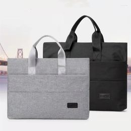 Briefcases Four Seasons Men's And Women's Leisure Solid Colour Briefcase Fashionable Zipper Multifunctional Strapless Computer