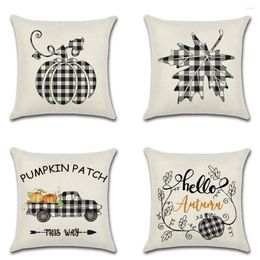 Pillow Thanksgiving Day Cases Hello Autumn Cotton Linen Sofa Car Pumpkin Cover Home Decor 2022 Arrival