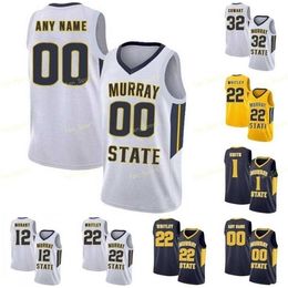 Sj NCAA College Murray State Racers Basketball Jersey 25 Thomas 32 Darnell Cowart 4 Noah Kamba 45 Jason Holliday 4 Brion Sanchious Custom