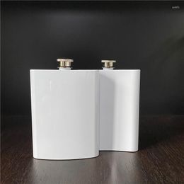 Hip Flasks 60pcs Sublimation Blanks 8oz Flask Stainless Steel Liquor For Wedding Party Alcohol Whisky