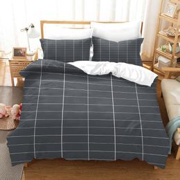 Bedding Sets Black White High-quality Set Superfine Fibre Thickening Bed Linens Northern Europe Duvet Cover Pastoral Sheet