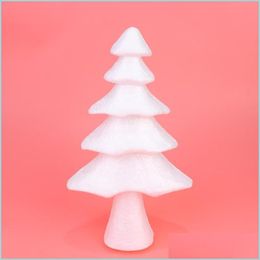 Party Decoration 28Cm Foam Tree Model White Christmas Kids Diy Craft Material Ornament Layout Decorative Props For Child Dr Bdesports Dhqmt