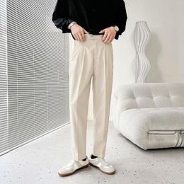 Men's Suits 2022 Men's Fashion Trend Casual Pants Men Slim Fit Social Business Suit Loose Formal Beige/black Color Trousers S-XL