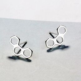 Stud Earrings 925 Sterling Silver Piercing Geometric For Women Girls Wedding Party Gift Femme Jewelry Brincos Pendientes A131