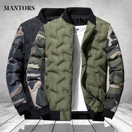 Men's Down Parkas Mens Winter Jackets and Coats Outerwear Clothing Camouflage Bomber Jacket Windbreaker Thick Warm Male Military 220922