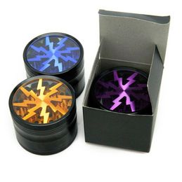 Cool 4 layers 63mm Tobacco Smoking Herb Grinders Aluminium Alloy Grinder Metal 5 Colours with Clear Top Window Grinder