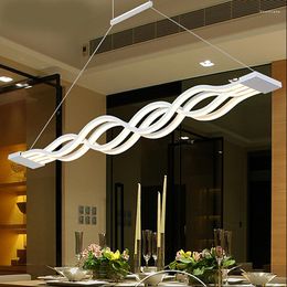 Pendant Lamps LED Modern Simple Creative Bar Restaurant Studio Study Room S-shaped Wave Individual Art Chandelier