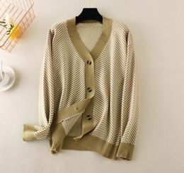 Women's Sweaters Wool Knitted Printed Cardigan Ladies Sweaters Coat Korean Fashion Long Sleeve Female
