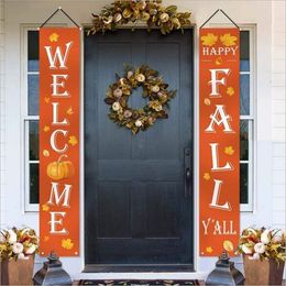 Banner Flags Thanksgiving day Porch Sign Decorative Door Christmas Decorations for Home Hanging Ornaments Navidad m477 220921