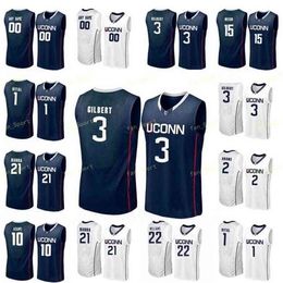 Sj NCAA College Uconn Huskies Basketball Jersey 2 Gianna Bryant 2 James Bouknight 2 Tarin Smith 21 Mamadou Diarra Custom Stitched