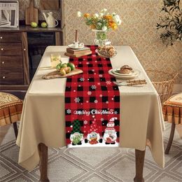 Christmas Decorations Tree Pine Needles Candy Bow Table Runner Wedding Decor Cover Decoration Holiday Party cloth 220921