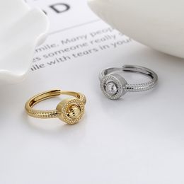 Imitation Gold Placer Gold Ring Opening Good Luck Comes Gold Ring for Women Temperamental Minority Design Ring