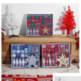 Party Decoration 7.5Cm Christmas Balls Ornaments Big Size Tree Decorations Outdoor Hang Pendant Ball Indoor Year Xmas Dec Packing2010 Dhdbo