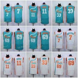 Sj Mens 7 Coffee Black 33 Jackie Moon 69 Downtown 11 ED Monix Flint Tropics Semi Pro Movie Jersey 100% Stitched Basketball Jerseys