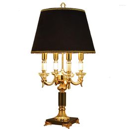 Table Lamps JUBILANT Luxury K9 Big Black Cystal Lamp Fashion Crystal For Bedroom Light Fabric Shade LED