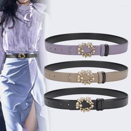 Belts 105cm 1Pc Genuine Leather Belt Women's Fashion Double-sided Decoration Corset With Dress Female Luxury Designer Waistband