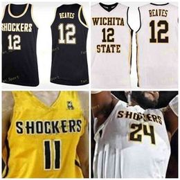 Sj NCAA College ita State Shockers Basketball Jersey 0 Rashard Kelly 23 Fred VanVleet 0 Dexter Dennis 1 Markis McDuffie Custom Stitched