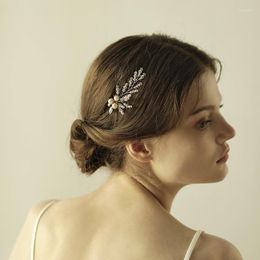 Headpieces O851 Handmade Wedding Pearl Hairpins Women Vintage Fancy Crystal Rhinestone Bridal Headpiece