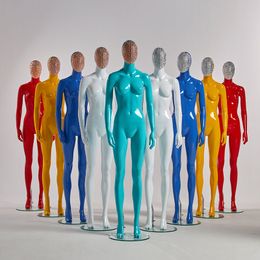 Color Electroplated Face Mannequin Model Props Men and Women Display Whole Body Electroplated Fashion