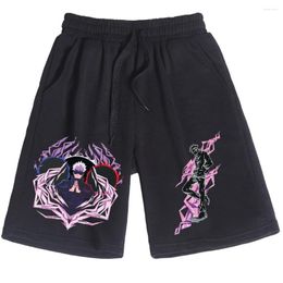 Men's Shorts Jujutsu Kaisen Anime Print Satoru Gojo Man Woman Casual Loose Beach Cotton Short Pants