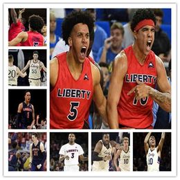 Wskt 2021 Basketball Liberty Flames Jersey Caleb Homesley Scottie James Georgie Pacheco-Ortiz Darius McGhee Myo Baxter-Bell Elijah Cuffee 4XL