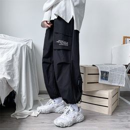 Men's Pants Black Cargo Pants Hip Hop Streetwear Fashion Jogger Harem Trousers Man Casual Sweatpants Male Pants Big Size 5XL 220922