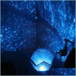 Party Decoration Fun With Starry Projector Lamp Monochrome Blue Rotating Romantic Light Night Dream Costume Year G1G2 Drop Bdesports Dhki5