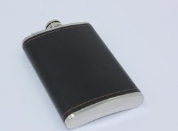 Hip Flasks 100pcs/lot Foreskin 9 Oz Bottle Thick Stainless Steel Portable Outdoor Flagon Russia