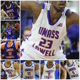 Nik1 Custom College UMass Lowell Basketball Jersey NCAA Christian Lutete Obadiah Noel Ron Mitchell Connor Withers Gantz Jordyn Owens Allin Blunt