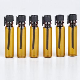 Mini Glass Bottle 1ml Vial Small Essential Oil Perfume DIY Liquid Sample Bottles For Travel Makeup SN4895