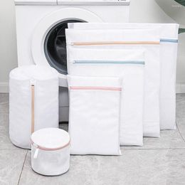 Laundry Bags 4/5/6/8Pcs Washing Machine Bag Polyester Wash Underwear Bra Clothes Mesh Net Zipper Closure Storage Pouch