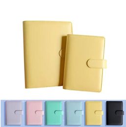 Notepads a6pu leather DIY activity page bookkeeping notebook wholesale creative cash budget financial planner hand book Macarons