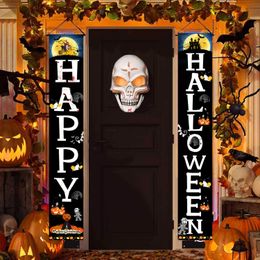 outdoor bat decorations UK - Christmas Decorations Happy Halloween Hanging Banner Porch Sign With Gho Bat Pumpkin Pattern For Outdoor Indoor Party 72X12 Dr Brhome Amtw0