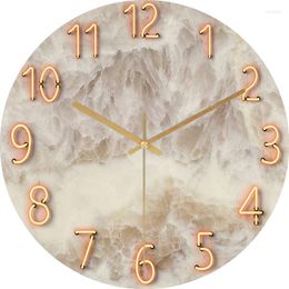 Wall Clocks Glass Living Room Clock Quartz Watch Modern Simple Silent Customization