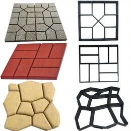 Other Garden Buildings Walk Pavement Mould DIY Manually Paving Cement Brick Stone Road Concrete Moulds Path Maker Reusable 220921