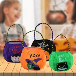 2022 New Halloween Candy Bags Special Festival Decorations Multi Styles Pumbkin Skull Style Cloth Hand Bag Trick Or Treat Funny Party Gift Pretty Handbags