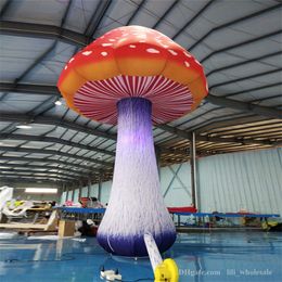 Giant outdoor Inflatable Mushroom decorative festival 16 Colours led light inflatable Customised Colourful mushrooms model for sale