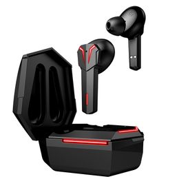 Mini Earphones Wireless Bluetooth Headset Football Gaming in-ear Headphone Touch Control Noise-Cancelling Game Music Dual Mode Cuffie Charging Case With Light