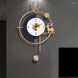 Wall Clocks Modern Unusual Clock Silent Kitchen Art Metal Science Hanging Watch Pendulum Nordic Design Wanduhr Furniture Decor Items