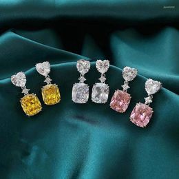 Dangle Earrings 2022 Zircon Crystal Water Drop Bling For Women Fashion Big Rhinestone Trendy Jewellery Gifts